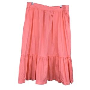 A New Day Peach‎ Tiered Maxi Skirt XL Pockets